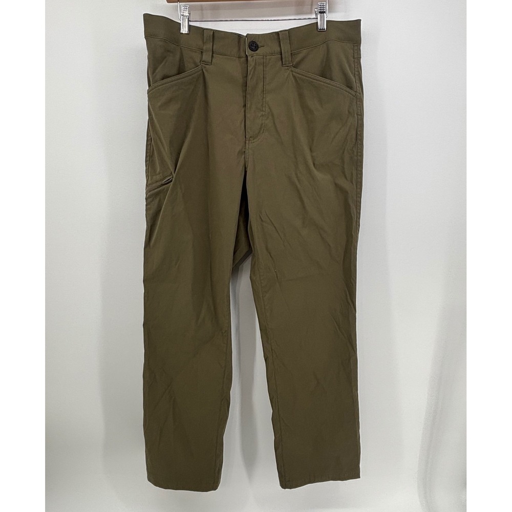 Orvis Lightweight Tech Pants Men 36x30 Olive Green Stretch Outdoor Hiking